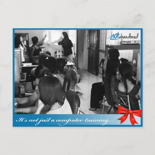 Computer Training for 1 Girl Postcard (Front)