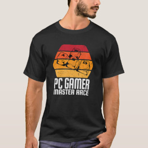 Computer Video Games WASD PC Gamer Funny Master Ra T-Shirt