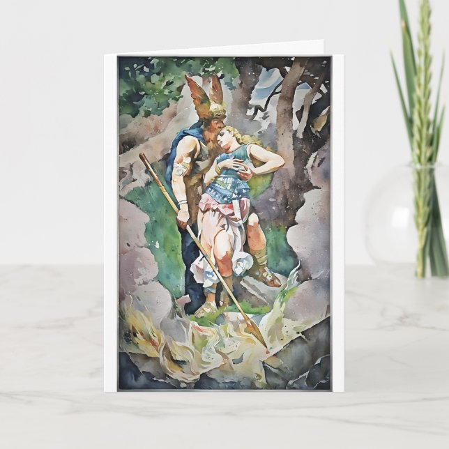 Computer Watercolor Viking opera card   (Front)