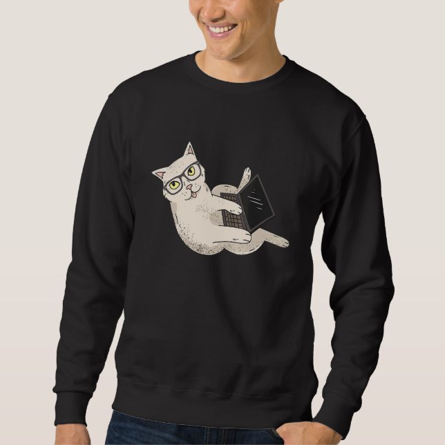 Computer Whisperer Cat It Professional Engineer Sweatshirt (Front)