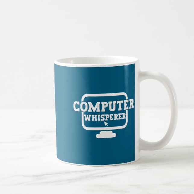 Computer Whisperer Tech Suprt Nerds Geek Funny N  Coffee Mug (Right)