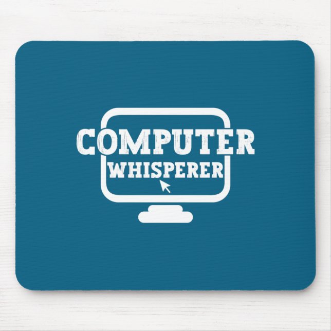 Computer Whisperer Tech Suprt Nerds Geek Funny N  Mouse Pad (Front)