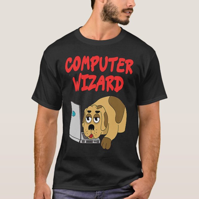 computer wizard programmer computer nerd  new T-Shirt (Front)