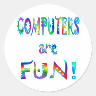 Computers are Fun Classic Round Sticker