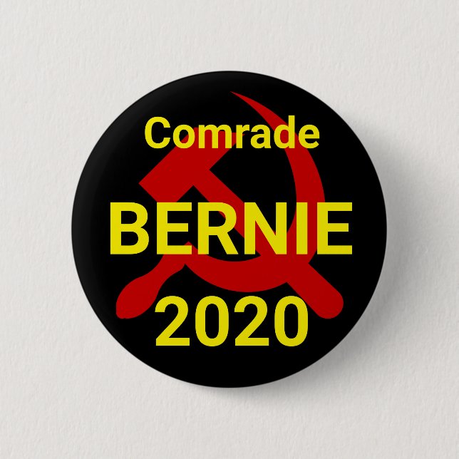 Comrade Bernie 2020 6 Cm Round Badge (Front)