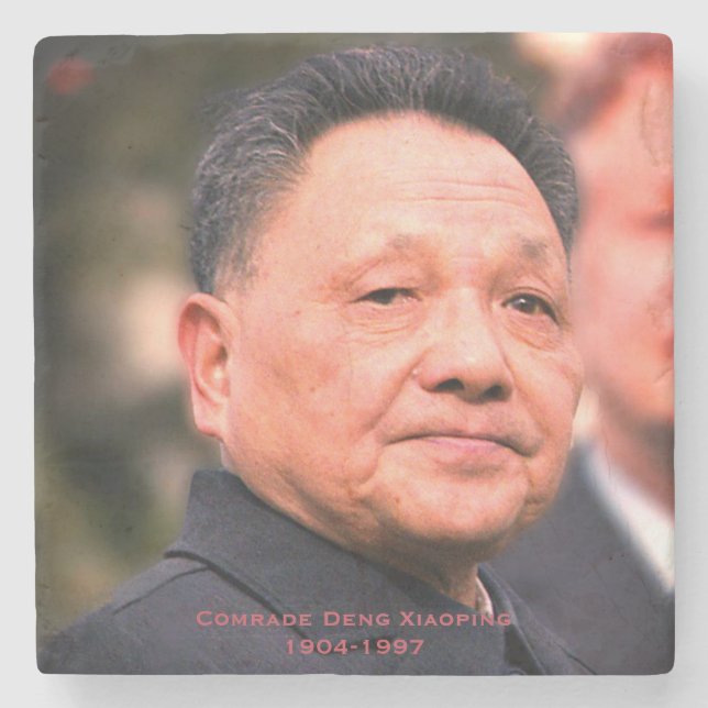 Comrade Deng Xiaoping - Chinese Leader Stone Coaster (Front)