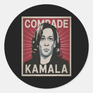 Comrade Kamala Funny Shirt Political Komrade Comra Classic Round Sticker