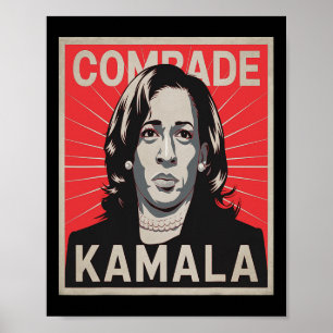 Comrade Kamala Shirt Funny Political Wearing Pearl Poster