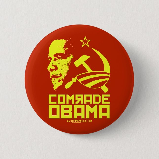 Comrade Obama 6 Cm Round Badge (Front)