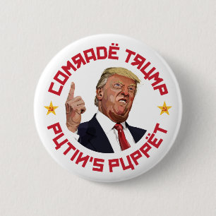 Comrade Trump: Putin's Puppet Soviet Illustration 6 Cm Round Badge