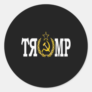 Comrade Trump Russian Fool Impeach Trump Russian E Classic Round Sticker