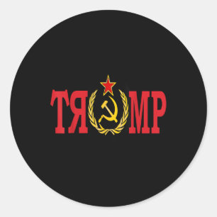 Comrade Trump Russian Fool Trump Impeach Trump Classic Round Sticker