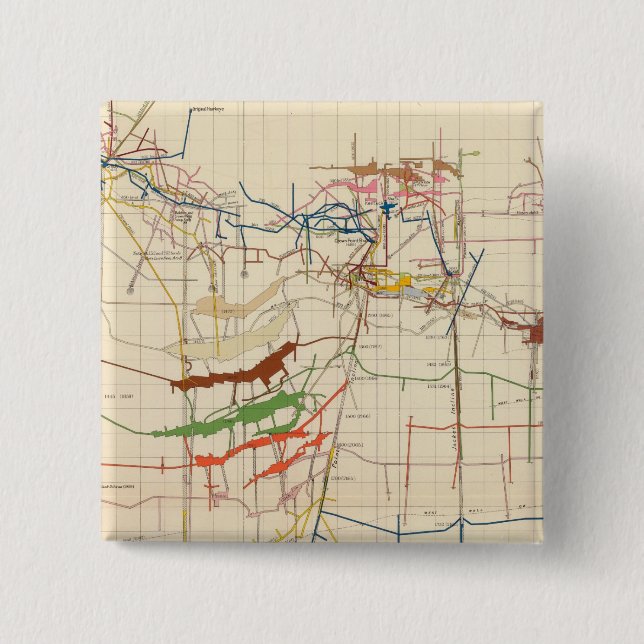 Comstock Mine Maps Number VI 15 Cm Square Badge (Front)