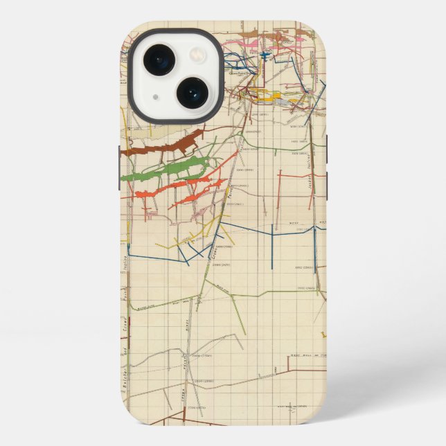 Comstock Mine Maps Number VI iPhone Case (Back)