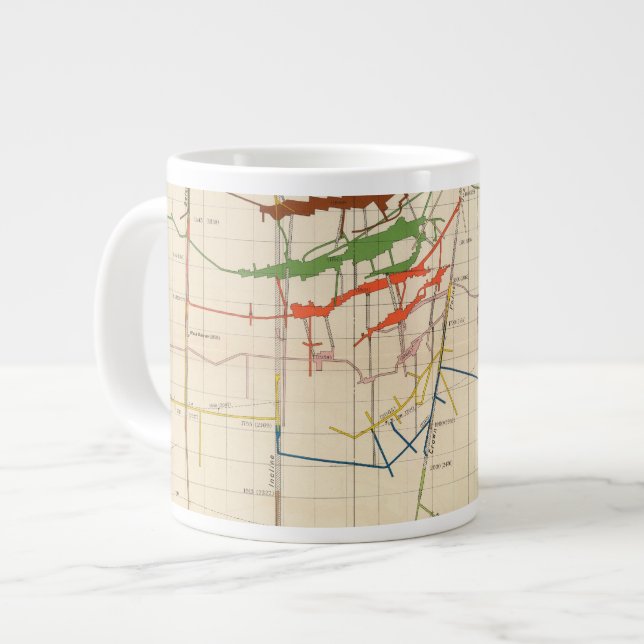 Comstock Mine Maps Number VI Large Coffee Mug (Front Left)