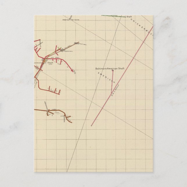 Comstock Mine Maps Number VIX Postcard (Front)