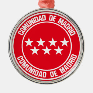 Comunidad de Madrid Round Emblem Metal Ornament