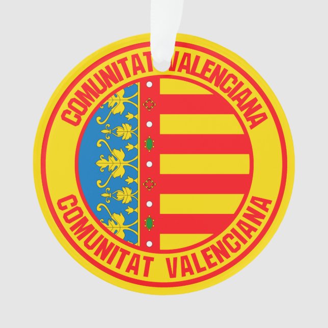 Comunitat Valenciana Round Emblem Ornament (Front)