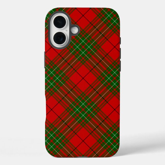 Comyn tartan red green plaid Case-Mate iPhone case (Back)