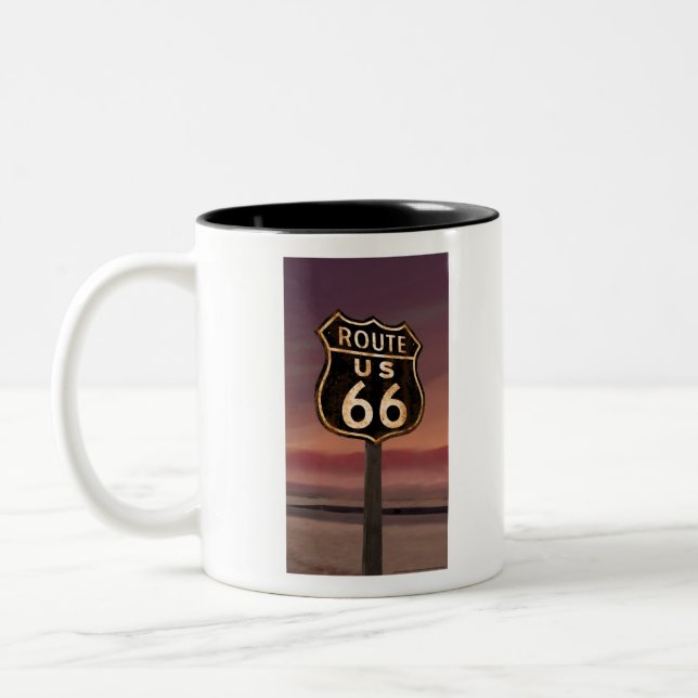 CON02CRFC Route 66.tif Two-Tone Coffee Mug (Left)