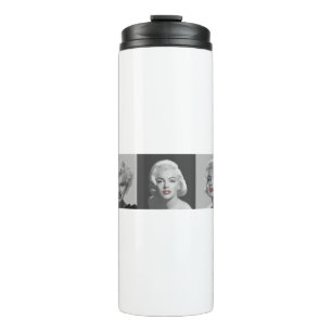 CON18BWRD Marilyn Trio Red Lips Blue Eyes.tif Thermal Tumbler