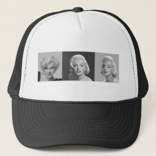 CON18BWRD Marilyn Trio Red Lips Blue Eyes.tif Trucker Hat
