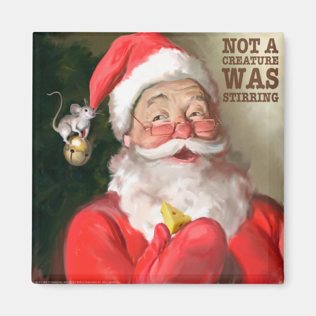 CON31 Santa 1 Stirring.tif Magnet (Front)