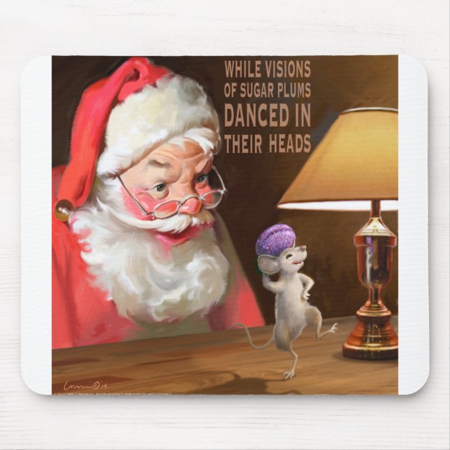 CON32 Santa 2 Sugar Plums.tif Mouse Pad (Front)