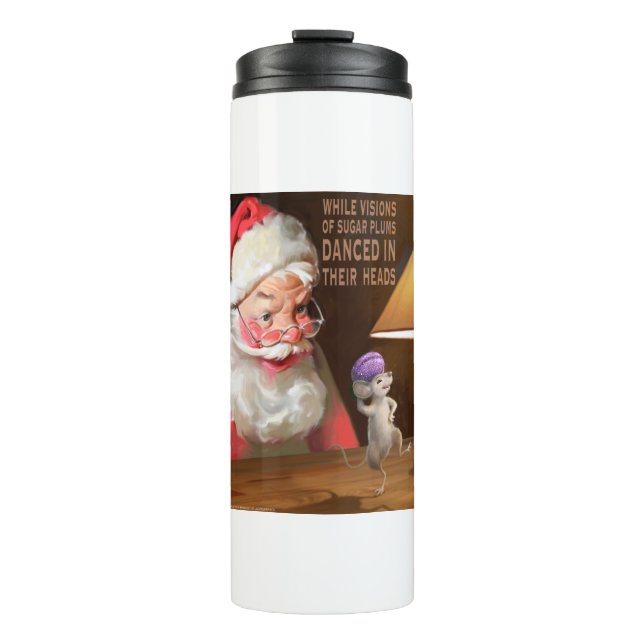 CON32 Santa 2 Sugar Plums.tif Thermal Tumbler (Front)