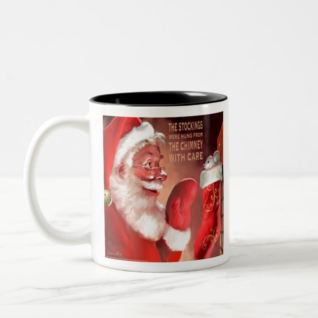 CON33 Santa 3 Stockings.tif Two-Tone Coffee Mug (Left)