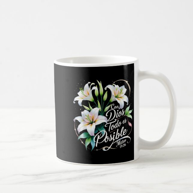 Con Dios Todo Es Sible Mateo 19_26 Gift  Coffee Mug (Right)