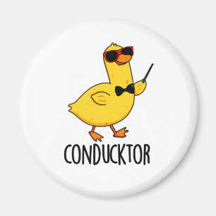 Con-duck-tor Funny Music Conductor Duck Pun  Magnet