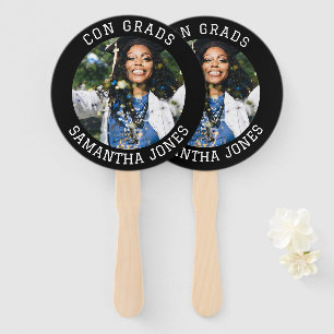 Con Grads simple Graduate photo modern Graduation Hand Fan