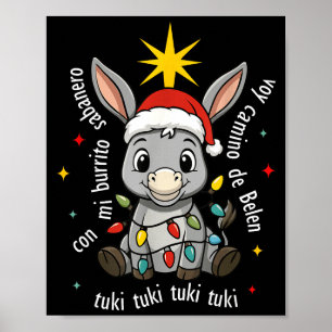 Con Mi Burrito Sabanero Mexican Tuki Tuki Latino X Poster