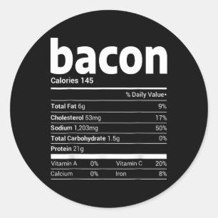 Con Nutrition Facts Family Matching Christmas Cost Classic Round Sticker