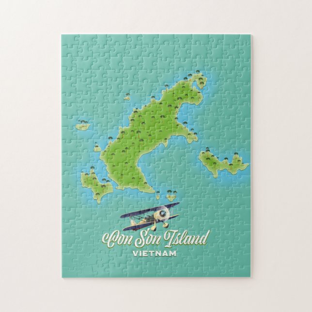 Con Son Island map Vietnam Jigsaw Puzzle (Vertical)