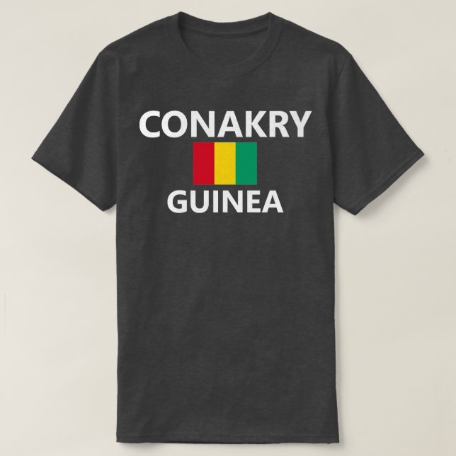 Conakry Guinea Flag City  T-Shirt (Design Front)