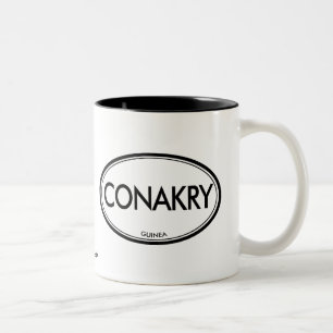 Conakry, Guinea Two-Tone Coffee Mug