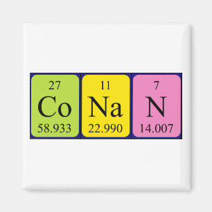 Conan periodic table name magnet