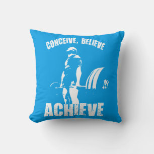 Conceive, Believe, Achieve - Workout Motivational Cushion