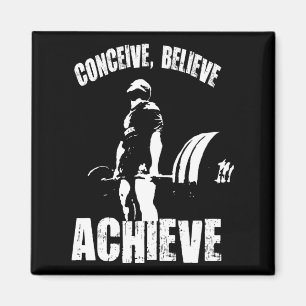 Conceive, Believe, Achieve - Workout Motivational Magnet