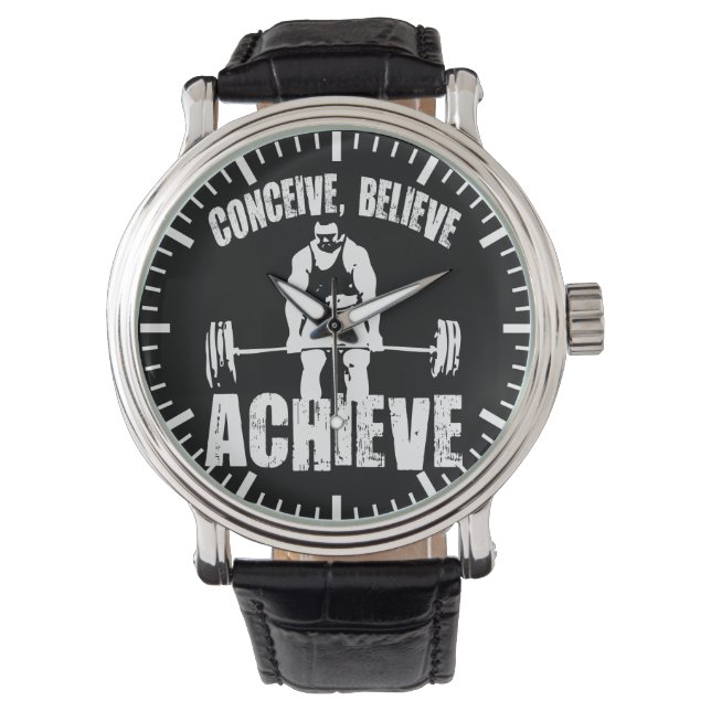 Conceive, Believe, Achieve - Workout Motivational Watch (Front)