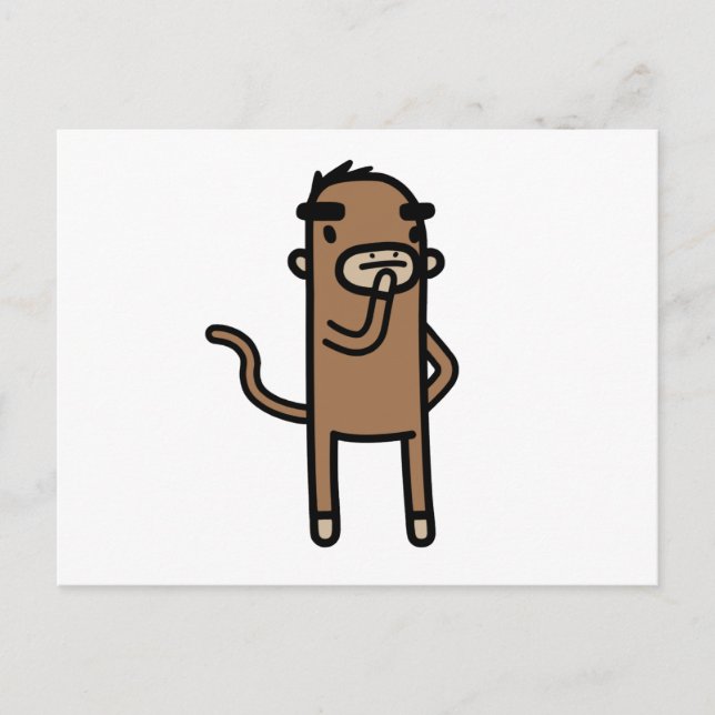 Concentrating Monkey Postcard (Front)