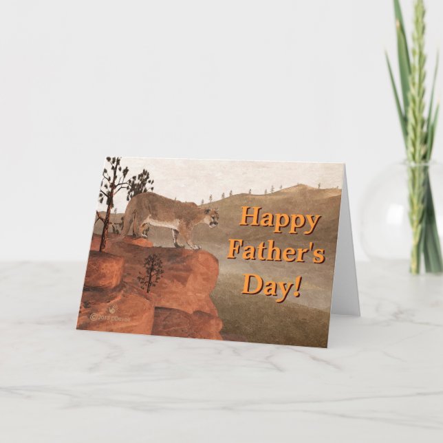 Concentration - Cougar Father's Day Card (Front)