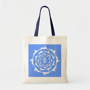 Concentric Bunnies with monogram Tote Bag