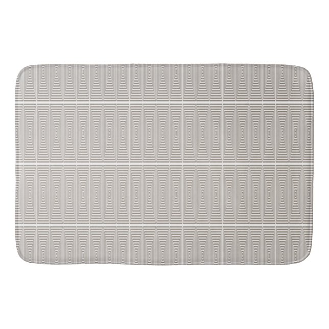 Concentric Chrome Squares Bath Mat (Front)