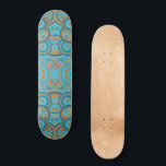 Concentric Circle Gradient Colour Art Pattern Skateboard<br><div class="desc">Concentric Circle Gradient Colour Art Pattern artwork design image by TheFabricSeal at Zazzle is a futuristic technical engineering illustration. This Science Fiction hub spherical circle drawing combines some innovative digital graphic art with earthy Southwestern desert landscape colour palette tones. Colour Fill includes turquoise blue and green, aqua and teal, tan...</div>