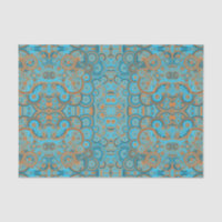 Concentric Circle Gradient Orange Rust Turquoise