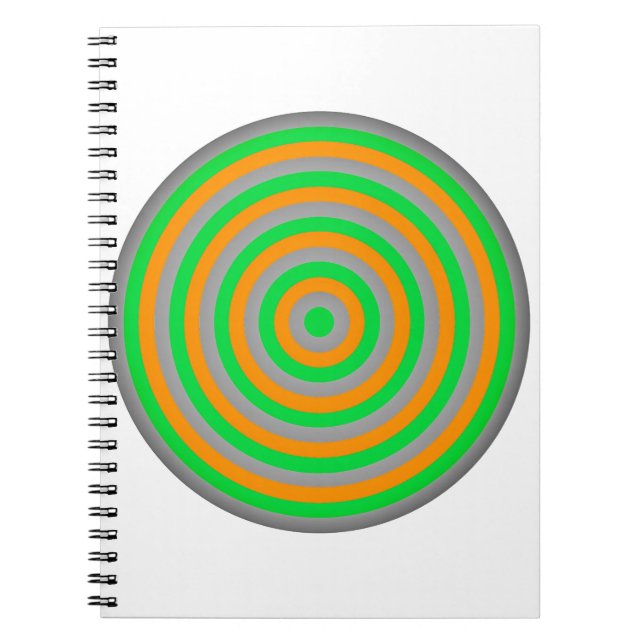 Concentric Circle Spiral Photo Notebook (Front)