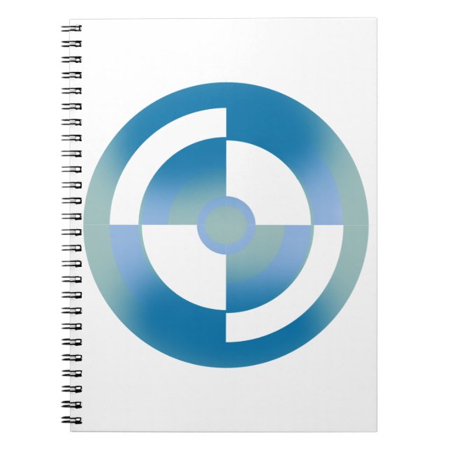 Concentric Circle Spiral Photo Notebook (Front)